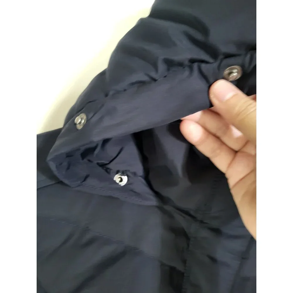 Hollister Puffer Coat Full Zip Hooded Blue Young Women's M Y2K Down, Polyester - Picture 12 of 12